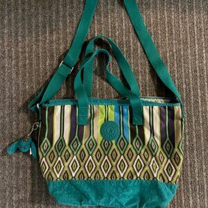 Kipling 2-way handbag Brasil Asiena Print Tote EXCELLENT CONDITION